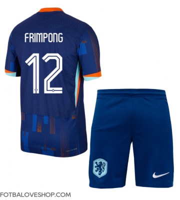 Holandsko Jeremie Frimpong #12 Dětské Venkovní Dres ME 2024 Krátký Rukáv (+ trenýrky)